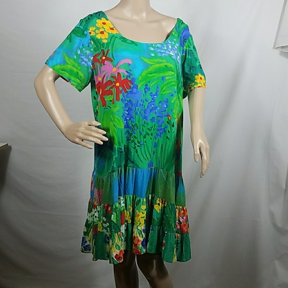 Tropical print dress. - Picture 1 of 4